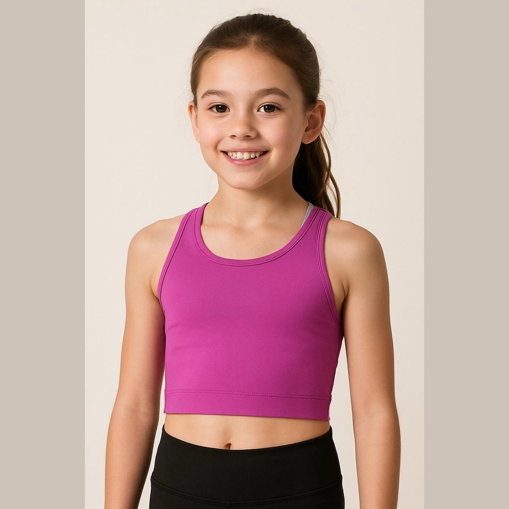 Ivivva Pink Fly Tech Crop Racerback Top Size  12